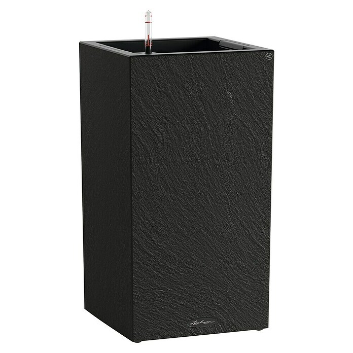 Lechuza Canto Pflanzsäule eckig Slatestone (Außenmaß (L x B x H): 30 x 30 x 56 cm, Kunststoff, Dunkelgrau) | BAUHAUS