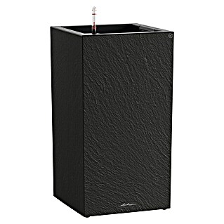 Lechuza Canto Pflanzsäule eckig Slatestone (Außenmaß (L x B x H): 30 x 30 x 56 cm, Kunststoff, Dunkelgrau)