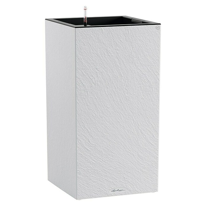 Lechuza Canto Pflanzsäule eckig Slatestone (Außenmaß (L x B x H): 40 x 40 x 76 cm, Kunststoff, Lichtgrau) | BAUHAUS