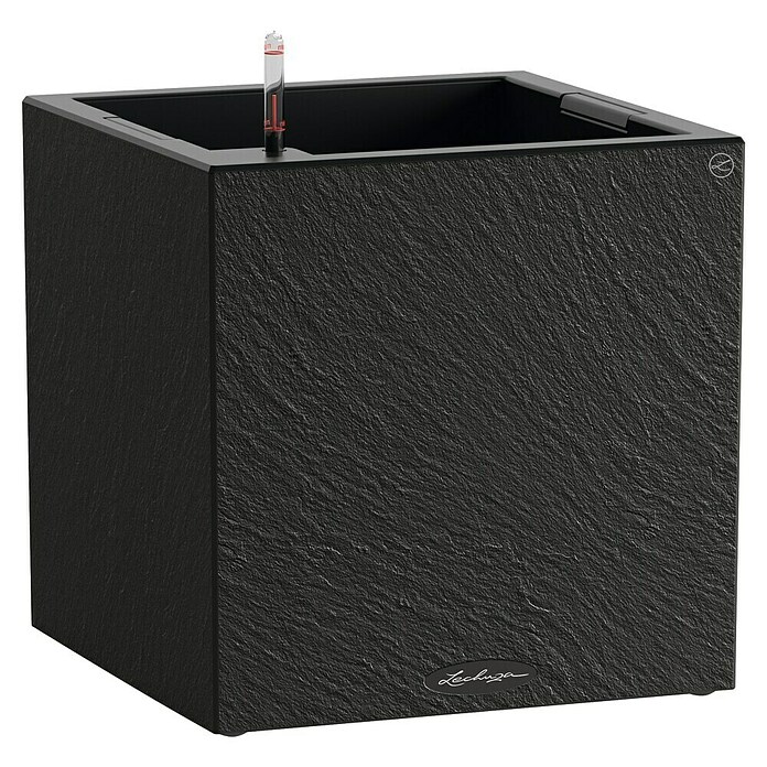 Lechuza Canto Pflanzkübel eckig Slatestone (Außenmaß (L x B x H): 40 x 40 x 40 cm, Kunststoff, Dark Grey) | BAUHAUS