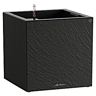 Lechuza Canto Pflanzkübel eckig Slatestone (Außenmaß (L x B x H): 40 x 40 x 40 cm, Kunststoff, Dark Grey)