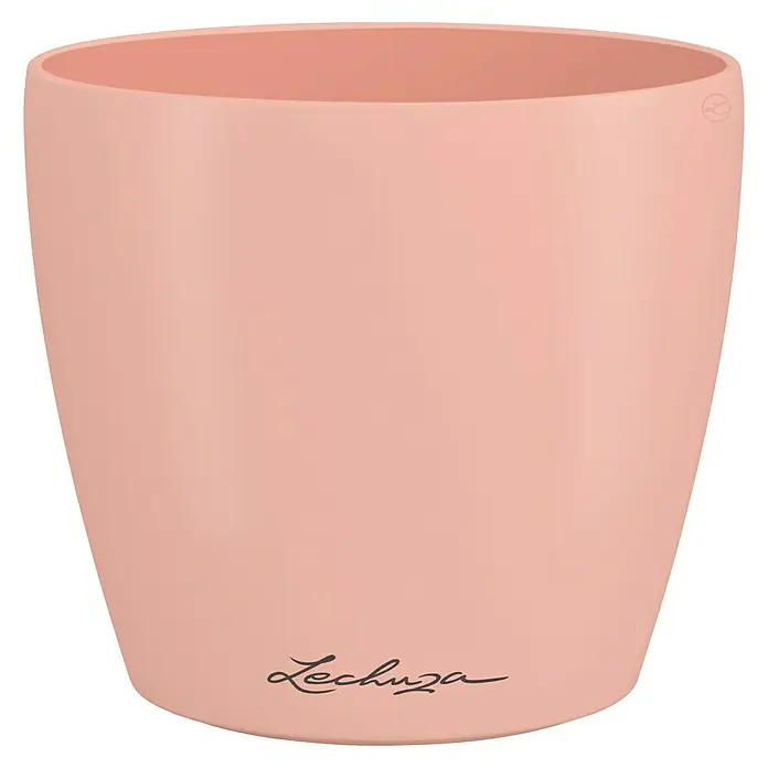 Lechuza Classico Übertopf rund Color SINGLE - Außenmaß (Ø x H): 11 x 10 cm, Kunststoff, Magnolie - Glattes, pastellrosafarbenes Lechuza Pflanzgefäß.