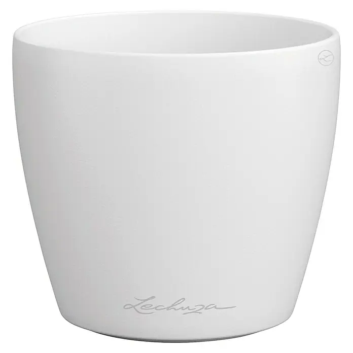 Lechuza Classico Übertopf rund Color SINGLE - Außenmaß (Ø x H): 11 x 10 cm, Kunststoff, Weiß - Mattweißer Lechuza Pflanztopf.