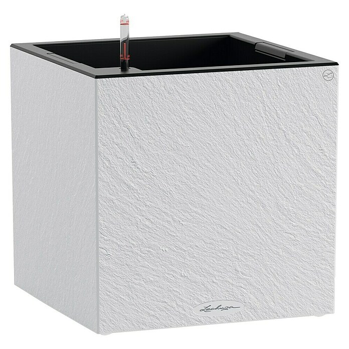 Lechuza Canto Pflanzkübel eckig Slatestone (Außenmaß (L x B x H): 40 x 40 x 40 cm, Kunststoff, Lichtgrau) | BAUHAUS