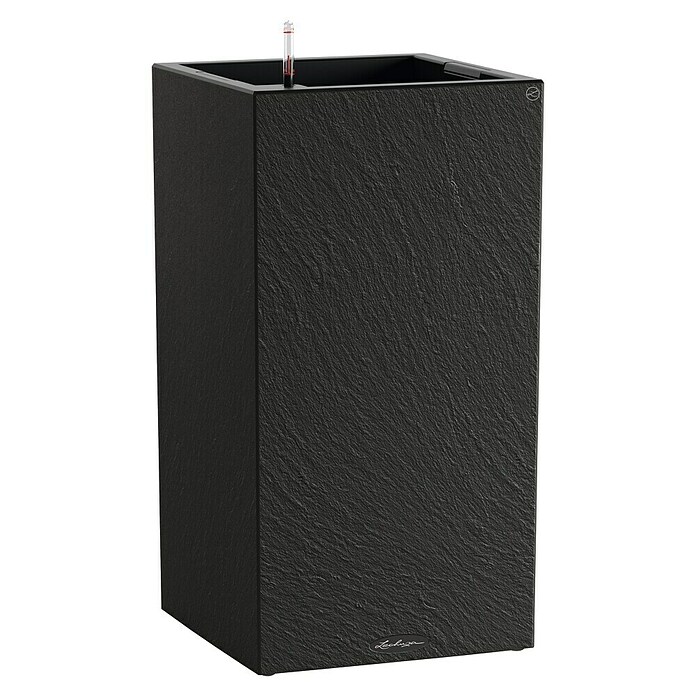 Lechuza Canto Pflanzsäule eckig Slatestone (Außenmaß (L x B x H): 40 x 40 x 76 cm, Kunststoff, Dunkelgrau) | BAUHAUS