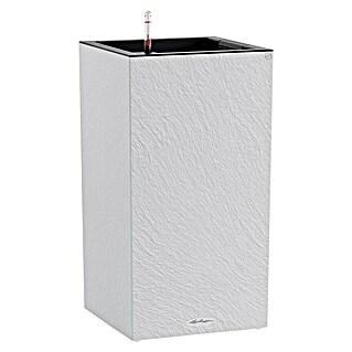 Lechuza Canto Pflanzsäule eckig Slatestone (Außenmaß (L x B x H): 30 x 30 x 56 cm, Kunststoff, Lichtgrau)