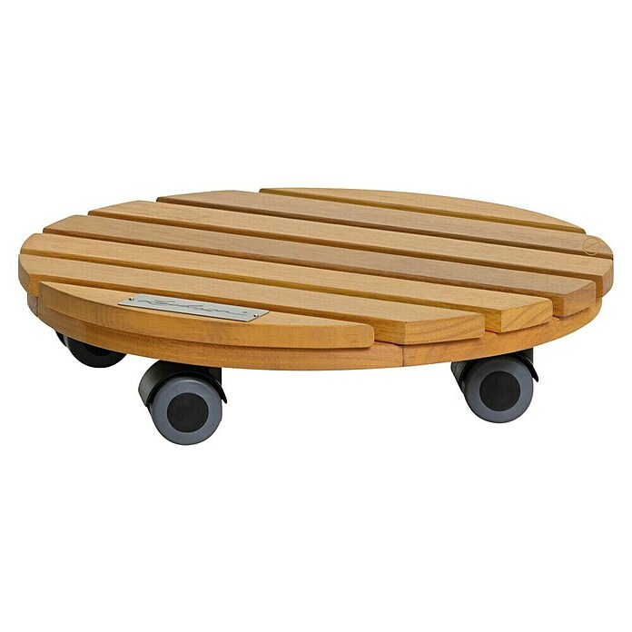 Lechuza Palo Pflanzenroller Natural Wood (Ø x H: 30 x 7 cm, Holz, Holz) | BAUHAUS