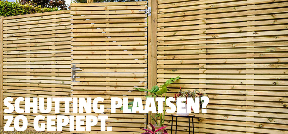 Toppanel schutting plaatsen