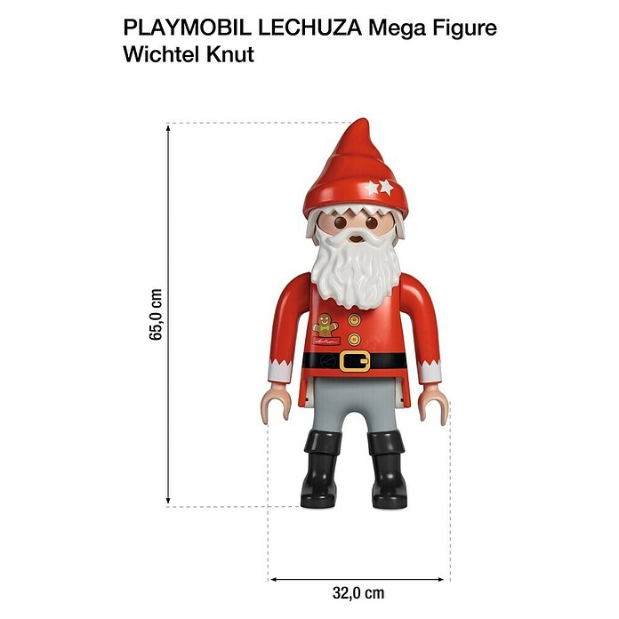 Lechuza Dekofigur Wichtel Weihnachten (L x B x H: 27,5 x 33,4 x 68 cm, Kunststoff) | BAUHAUS