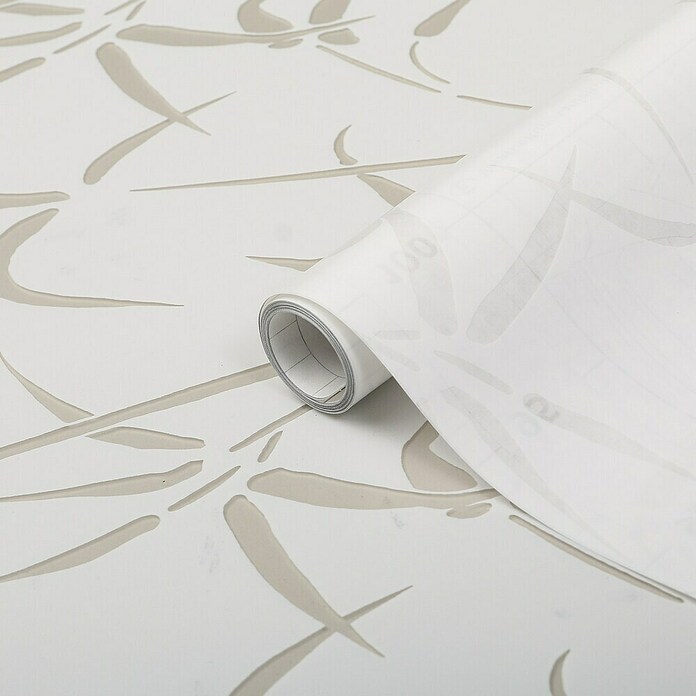 D-c-fix Static Glasfolie Static (150 x 67,5 cm, Milchglas, Bamboo, Statisch haftend)