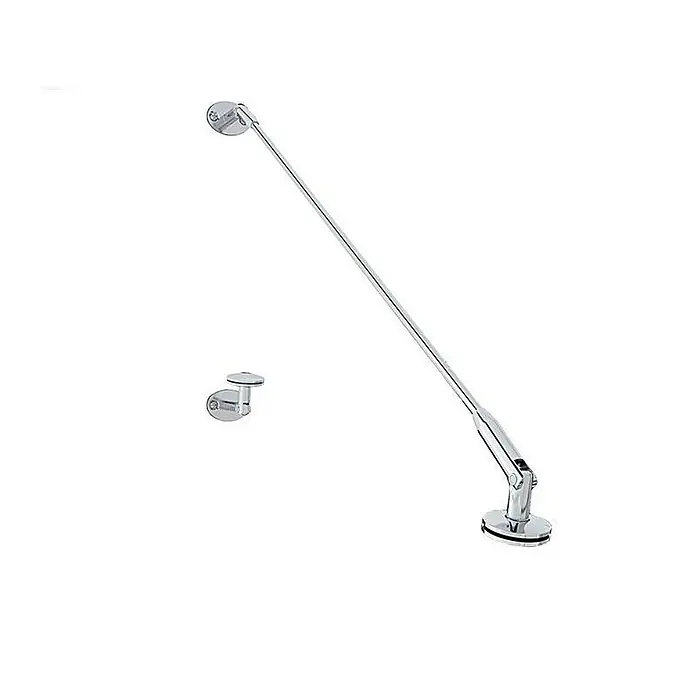 Glaszentrum Hagen Vordach 200x90 cm Glasvordach Klar V2A-STB - 200 x 90 x 75 cm, Silber