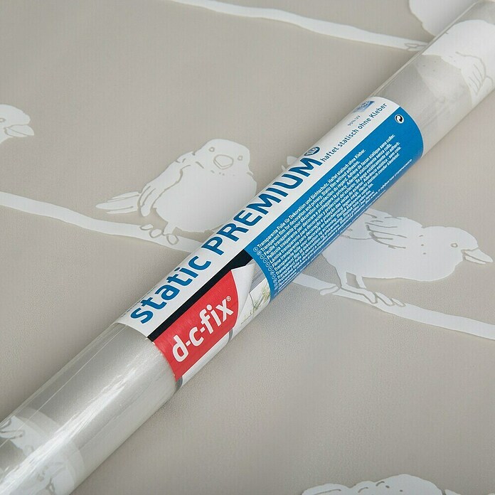 D-c-fix Static Premium Glasfolie Static Premium (150 x 45 cm, Weiß, Filippa, Statisch haftend)