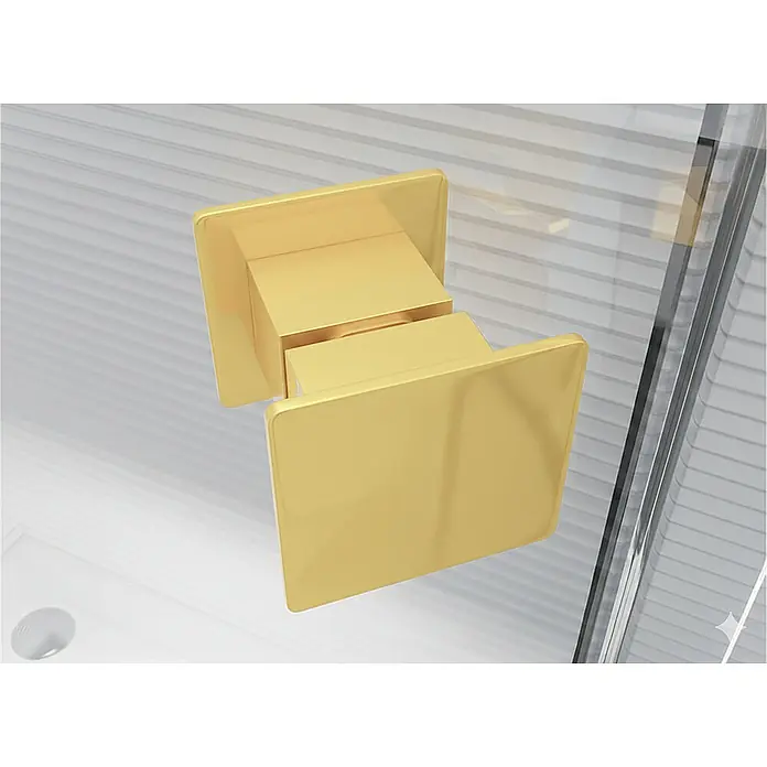 Glaszentrum Hagen U-Duschkabine 80x90x80x180 cm Ares U-Duschkabine GOLD - Imprägniert, Farblos