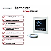 Admiral E-Power Thermostat Comfort Plus (Digital, Beheizbare Fläche: 20 m², Programmierbar)