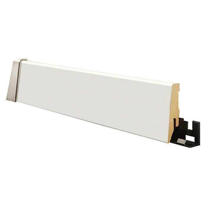 LOGOCLIC Sockelleiste K58 C Weiß matt (2,6 m x 18 mm x 58 mm, Gerade)