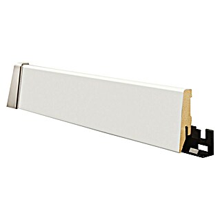 LOGOCLIC Sockelleiste K58 C Weiß matt (260 cm x 18 mm x 58 mm, MDF)
