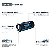 Bosch Professional AMPShare 18V Akku-Radio GPB 18V- 3 SC (18 V, Ohne Akku) | BAUHAUS