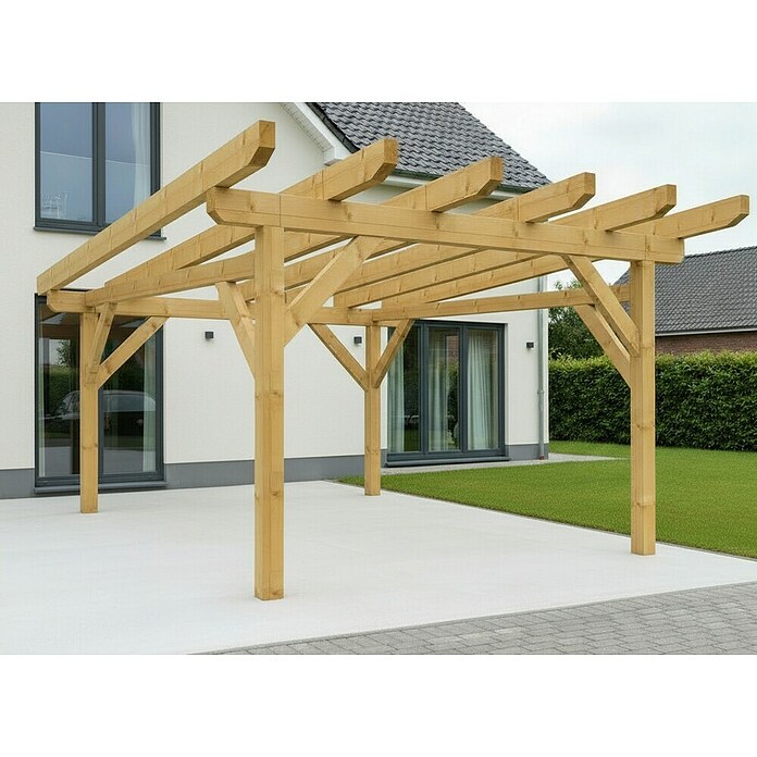 Carport Abies (Pultdach, Carport geeignet für: PKWs, Länge: 4 m, Einfahrtsbreite: 5 m) | BAUHAUS
