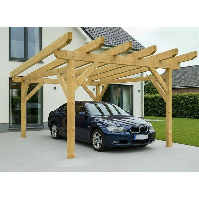 Carport Abies (Pultdach, Carport geeignet für: PKWs, Länge: 4 m, Einfahrtsbreite: 5 m) | BAUHAUS