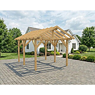 Carport Abies (Satteldach, Carport geeignet für: PKWs, Länge: 6 m, Einfahrtsbreite: 3 m)