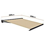 SmartSun Toldo con motor Dark Dune (Beige, Ancho: 2,95 m, Caída: 2 m) | BAUHAUS
