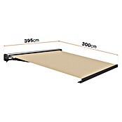 SmartSun Toldo con motor Dark Dune (Beige, Ancho: 3,95 m, Caída: 3 m) | BAUHAUS