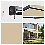 SmartSun Toldo con motor Dark Dune (Beige, Ancho: 3,95 m, Caída: 3 m) | BAUHAUS