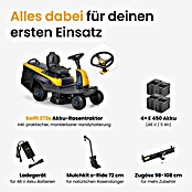 Stiga Akku-Aufsitzmäher SWIFT 372E (48 V, 5 Ah - 20 Ah, Schnittbreite: 72 mm, Max. Flächenempfehlung: 1 600 m²) | BAUHAUS