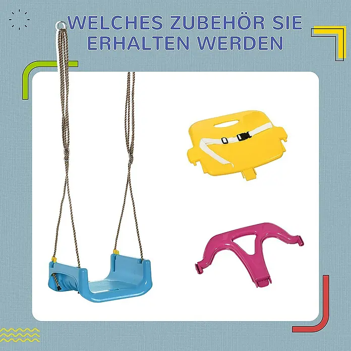 Outsunny Babyschaukel - L x B x H: 42 x 33 x 180 cm, Kunststoff