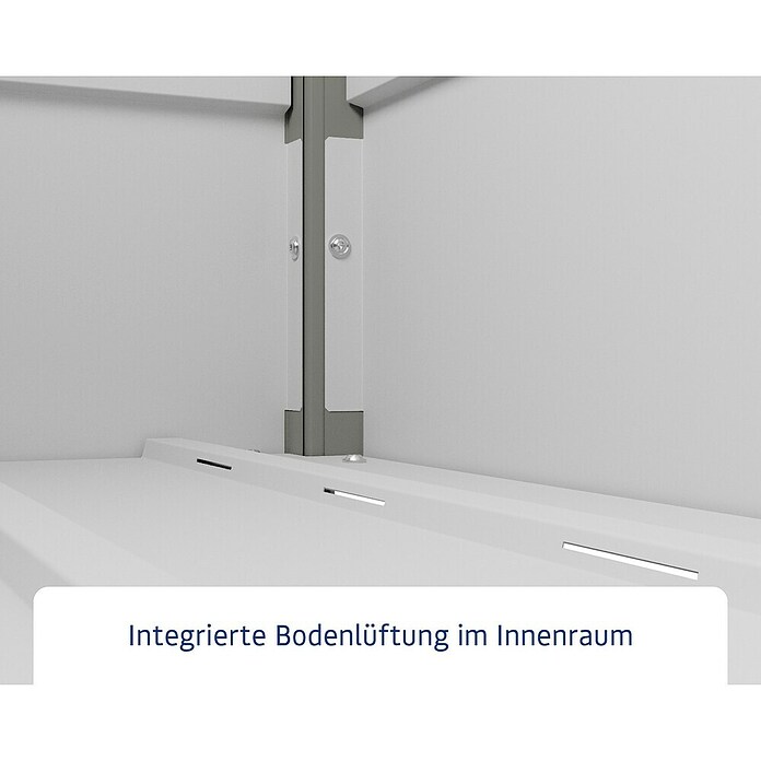 EcoStar Euroline Gartenbox Euroline 1320 (H x B x T: 72,5 x 136 x 67,2 cm, Grau, Stahl) | BAUHAUS