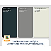 EcoStar Euroline Gartenbox Euroline 1620 (H x B x T: 87,2 x 166 x 72,5 cm, Grau, Stahl) | BAUHAUS