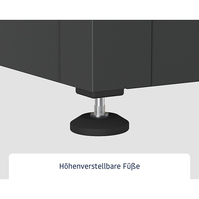 EcoStar Euroline Gartenbox Euroline 1320 (H x B x T: 72,5 x 136 x 67,2 cm, Anthrazit, Stahl) | BAUHAUS