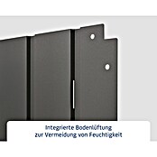 EcoStar Euroline Gartenbox Euroline 1320 (H x B x T: 72,5 x 136 x 67,2 cm, Anthrazit, Stahl) | BAUHAUS
