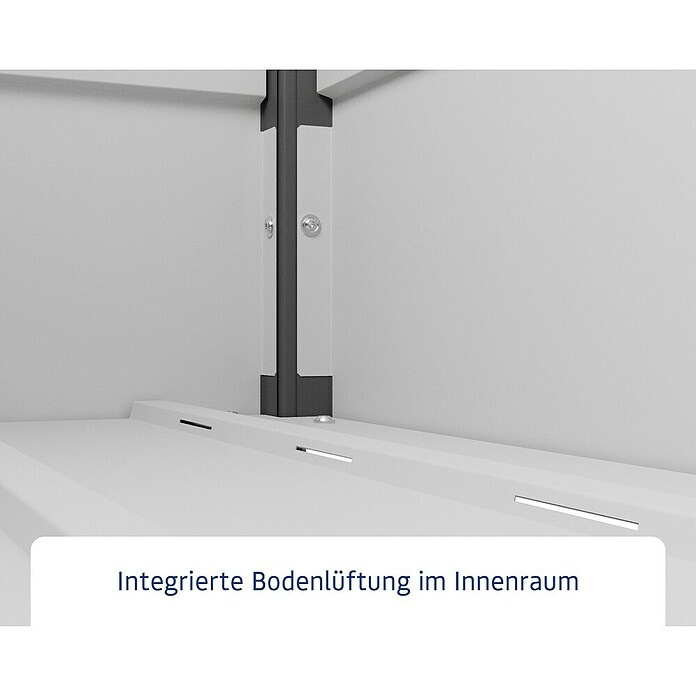 EcoStar Euroline Gartenbox Euroline 1320 (H x B x T: 72,5 x 136 x 67,2 cm, Anthrazit, Stahl) | BAUHAUS