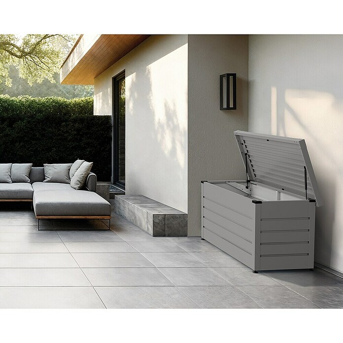 EcoStar Euroline Gartenbox Euroline 1320 (H x B x T: 72,5 x 136 x 67,2 cm, Grau, Stahl) | BAUHAUS