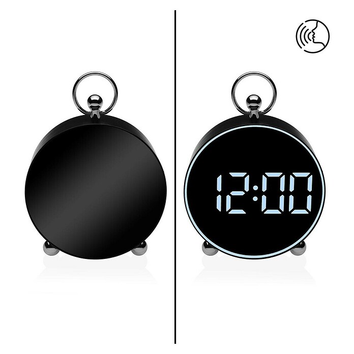 Reloj despertador digital (An x Al: 4 x 13,3 cm, Negro) | BAUHAUS