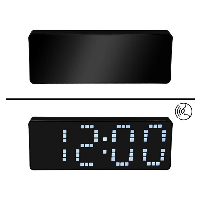 Reloj despertador digital (An x Al: 5 x 6,2 cm, Negro) | BAUHAUS