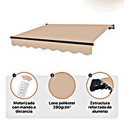 SmartSun Toldo con motor Dark Easy Lite (Beige, Ancho: 3,95 m, Caída: 2,5 m) | BAUHAUS