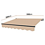 SmartSun Toldo con motor Dark Easy Lite (Beige, Ancho: 3,95 m, Caída: 2,5 m) | BAUHAUS