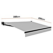 SmartSun Toldo de brazos articulados Dark Stella (Gris, Ancho: 3,95 m, Caída: 2,5 m) | BAUHAUS