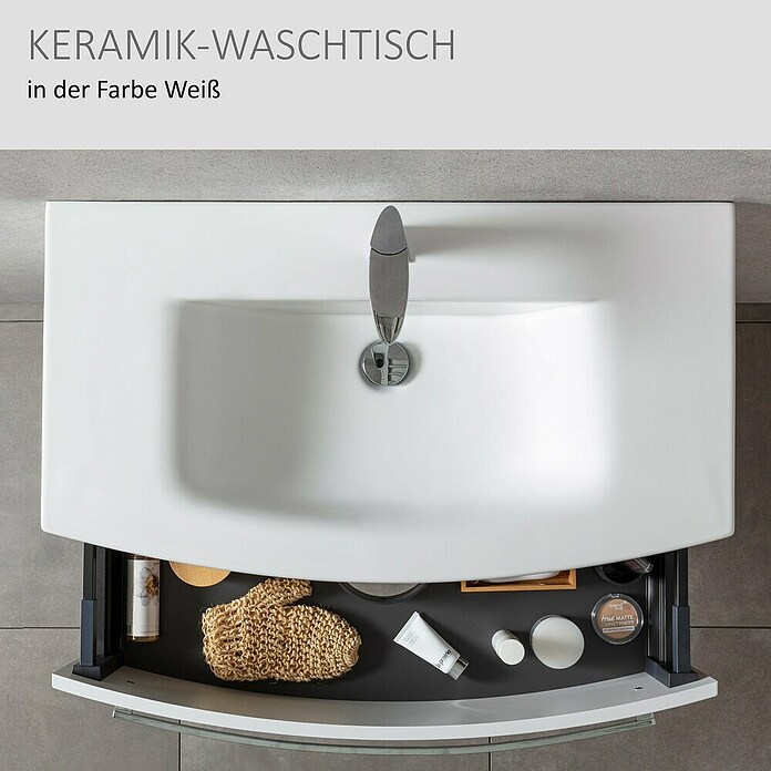 Camargue Swing K Einbauwaschbecken (90,5 x 16 cm, Weiß) | BAUHAUS