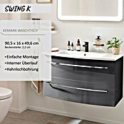 Camargue Swing K Einbauwaschbecken (90,5 x 16 cm, Weiß) | BAUHAUS