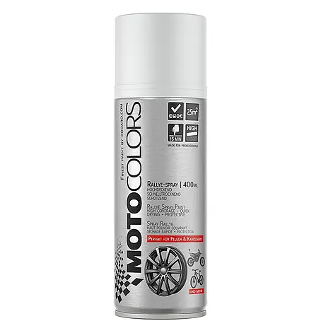 MotoColors  Farbspray MotoSpraylack Ralley 400ml Sprühfarbe Weiss Matt