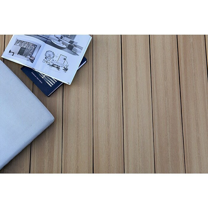 b!design WPC-Terrassendiele Eiche (300 x 14,5 x 2,5 cm, Braun) | BAUHAUS