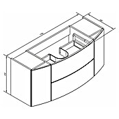 Camargue Swing K Wastafelonderkast (119 x 46 x 52 cm, Berg eiken) | BAUHAUS