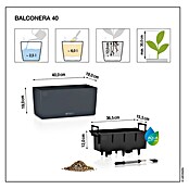 Lechuza Color Balkonkasten Balconera (Max. Außenlänge: 40 cm, Kunststoff, Muskat) | BAUHAUS