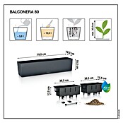 Lechuza Color Balkonkasten Balconera (Max. Außenlänge: 80 cm, Korallrot) | BAUHAUS