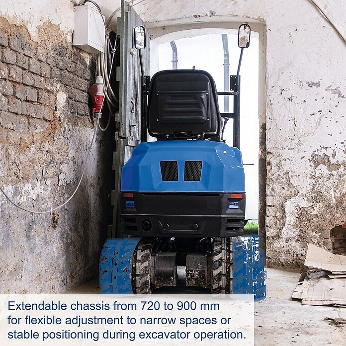 Scheppach Miniexcavadora EXC1400 (8,5 kW, Gasolina, Ángulo de giro del brazo: 45 ° - 85 °) | BAUHAUS