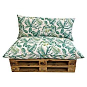 Conjunto de jardín de palets Hojas multicolor (L x An x Al: 120 x 80 x 16 cm, Multicolor/Verde, Palet: Natural) | BAUHAUS
