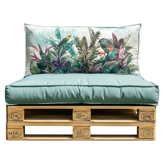 Set cojines para palet Selva (120 x 80 x 16 cm, Multicolor, 50% algodón 50% poliéster, 2 ud.) | BAUHAUS